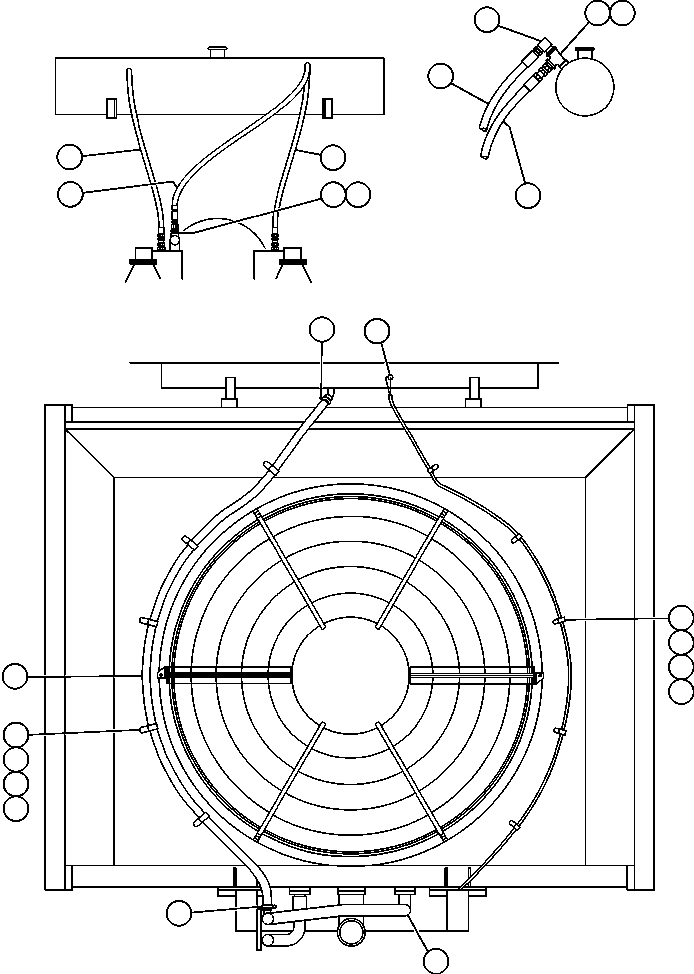 Dump Trucks Komatsu / AFE32-BE 830E S/N 32019 & 32123-32129 SUNCOR(AFE32-BE) / RADIATOR & SURGE TANK PIPING - 2(032 : 40672)