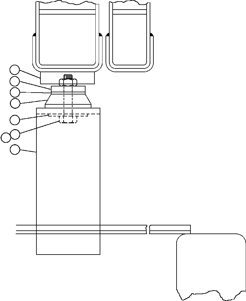 Dump Trucks Komatsu / AFE32-BE 830E S/N 32019 & 32123-32129 SUNCOR(AFE32-BE) / RADIATOR STABILIZER(038 : 40436)