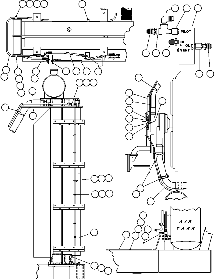 Dump Trucks Komatsu / AFE32-BE 830E S/N 32019 & 32123-32129 SUNCOR(AFE32-BE) / RADIATOR SHUTTER INSTALLATION (EB9135)(040 : 40355)