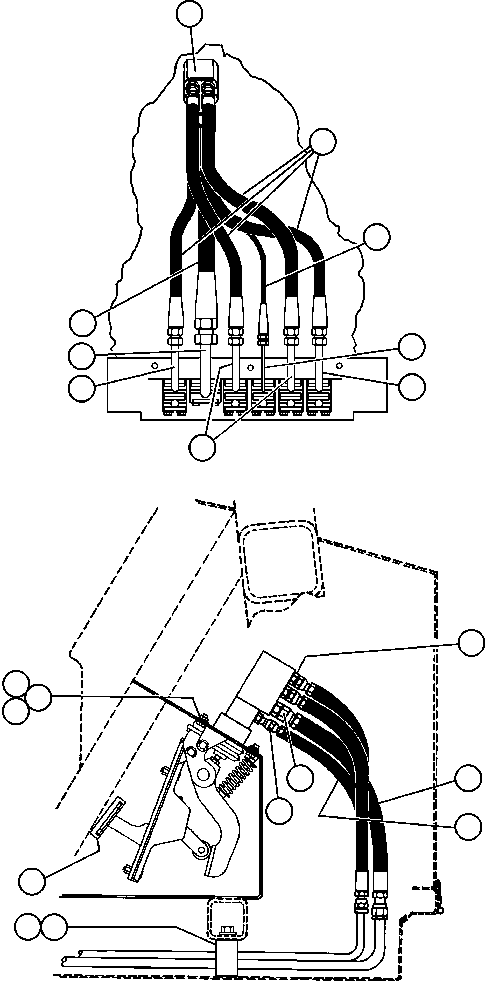 Dump Trucks Komatsu / AFE32-BE 830E S/N 32019 & 32123-32129 SUNCOR(AFE32-BE) / RETARD/BRAKE VALVE PIPING(254 : 40517)