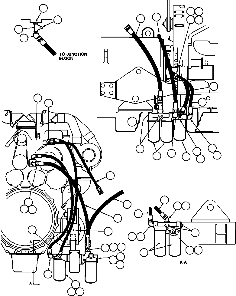 Dump Trucks Komatsu / AFE32-BE 830E S/N 32019 & 32123-32129 SUNCOR(AFE32-BE) / ENGINE FUEL PIPING(322 : 41297)