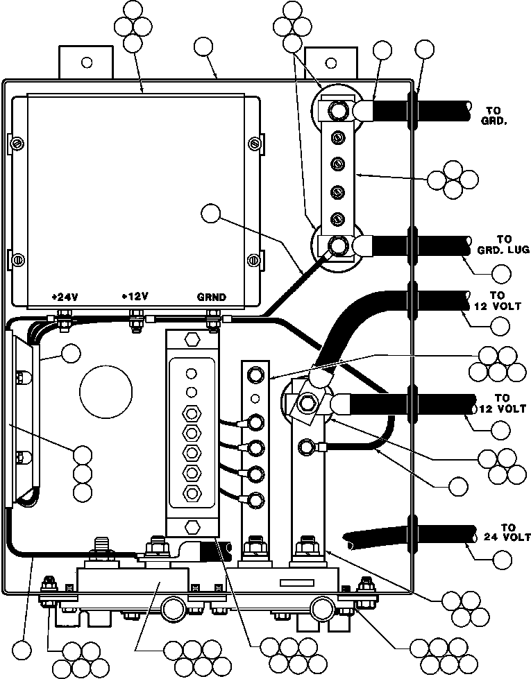 Dump Trucks Komatsu / AFE32-BE 830E S/N 32019 & 32123-32129 SUNCOR(AFE32-BE) / BATTERY EQUALIZER BOX ASSM (ED2227)(334 : 40674)
