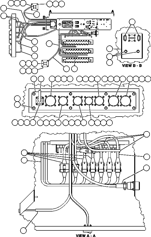Dump Trucks Komatsu / AFE32-BE 830E S/N 32019 & 32123-32129 SUNCOR(AFE32-BE) / CAB CONNECTOR PLATE & WIRING(352 : 55106)