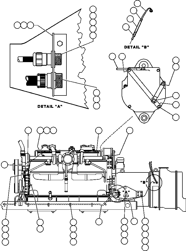 Dump Trucks Komatsu / AFE32-BE 830E S/N 32019 & 32123-32129 SUNCOR(AFE32-BE) / ENGINE WIRING(356 : 41270)