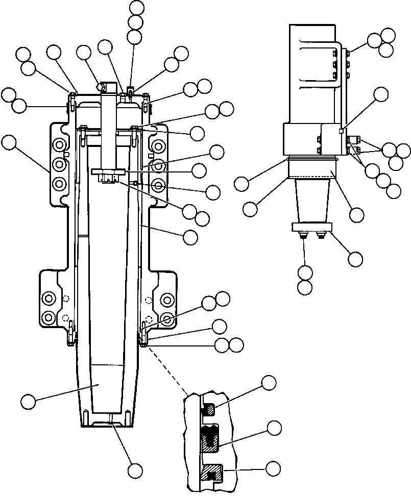 Dump Trucks Komatsu / AFE32-BF 830E S/N 32096 - 32102 & 32135 - 32139     ESCONDIDA(AFE32-BF) / FRONT SUSPENSION & MOUNTING(068 : 40209)