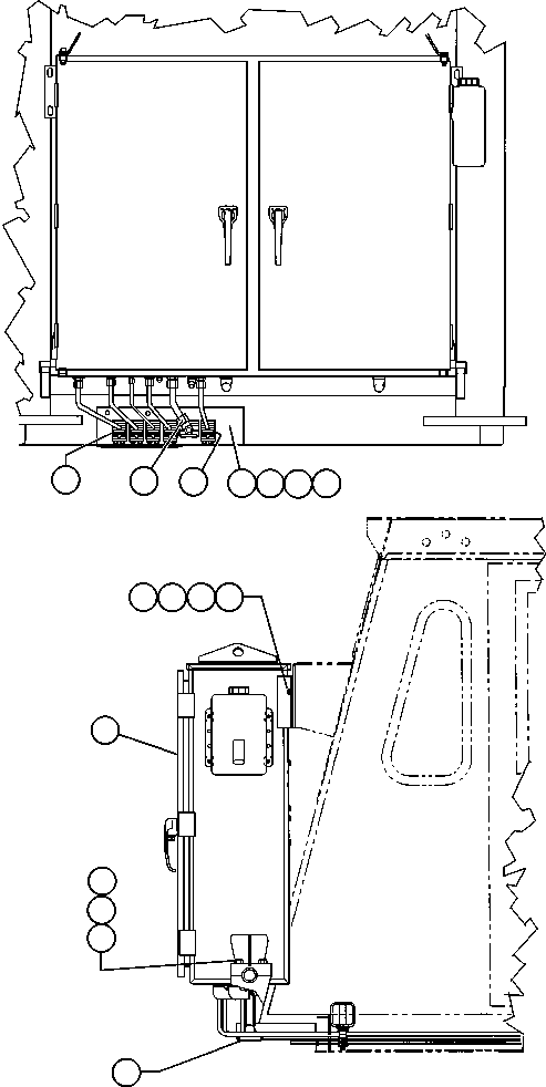 Dump Trucks Komatsu / AFE32-BF 830E S/N 32096 - 32102 & 32135 - 32139     ESCONDIDA(AFE32-BF) / BRAKE CABINET/CAB PIPING(270 : 41300)