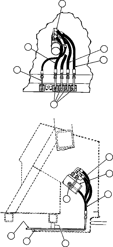Dump Trucks Komatsu / AFE32-BF 830E S/N 32096 - 32102 & 32135 - 32139     ESCONDIDA(AFE32-BF) / STEERING CONTROL VALVE PIPING(282 : 40527)