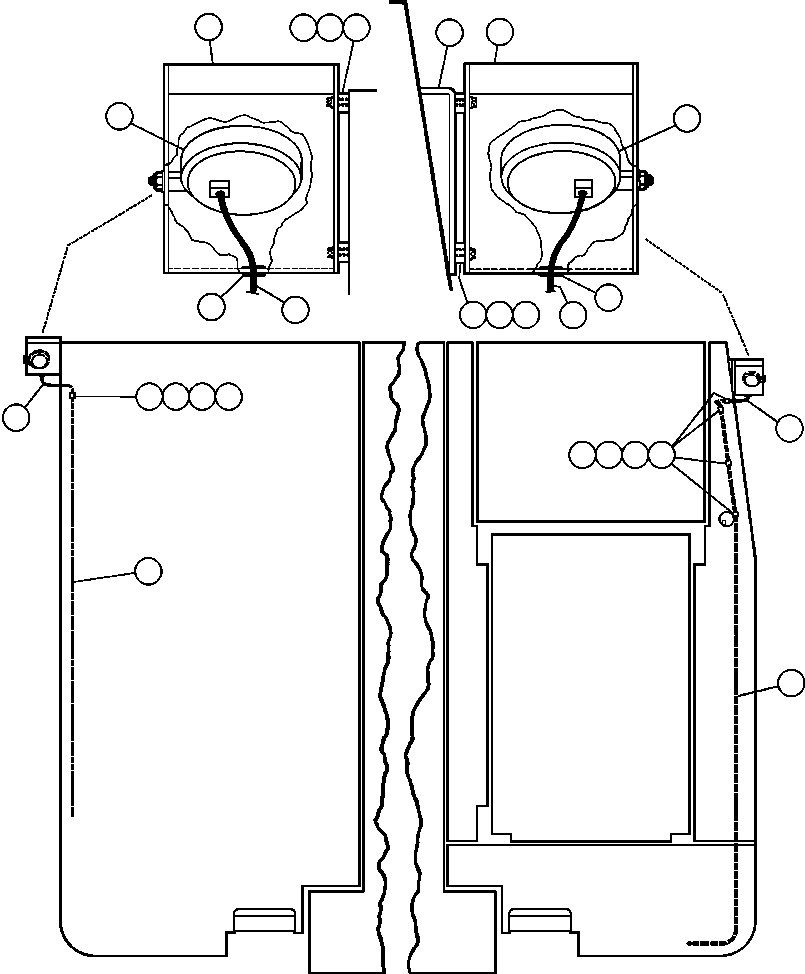 Dump Trucks Komatsu / AFE32-BF 830E S/N 32096 - 32102 & 32135 - 32139     ESCONDIDA(AFE32-BF) / BACKUP LIGHT INSTALLATION(448 : 41278)