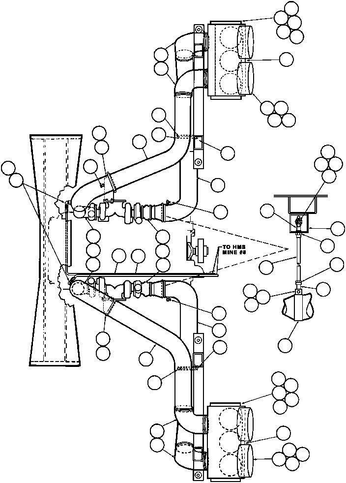 Dump Trucks Komatsu / AFE32-BQ 830E S/N 32229              SUNCOR(AFE32-BQ) / AIR CLEANER PIPING(038 : 40643)