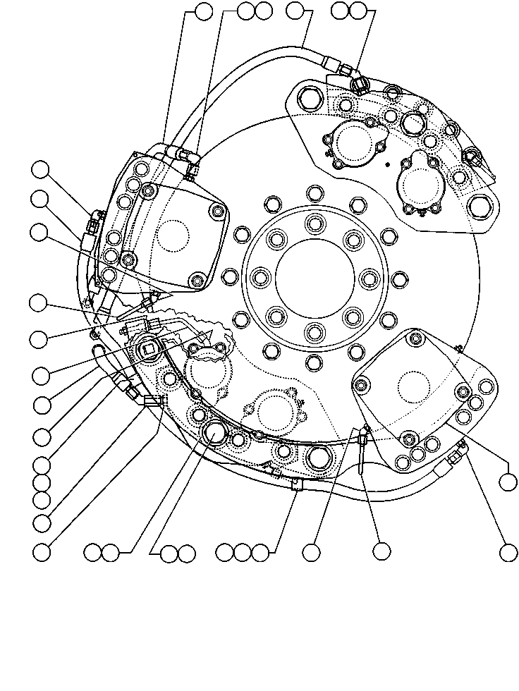 Dump Trucks Komatsu / AFE32-BU/BX 830E                 ZALDIVAR(AFE32-BU) / REAR DISC AND PARKING BRAKE INSTL-1(078 : 40804)