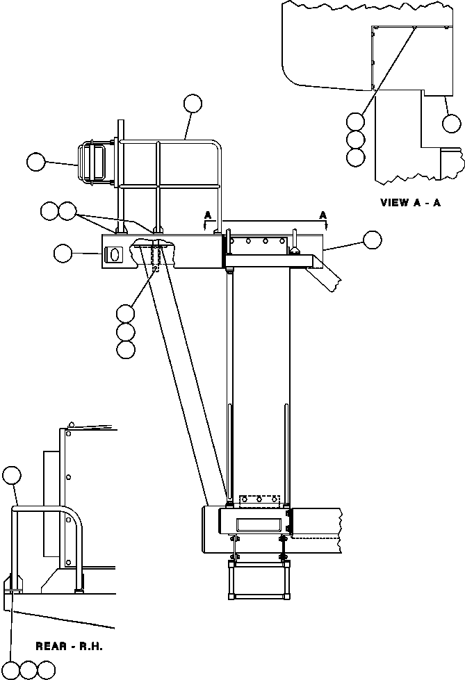 Dump Trucks Komatsu / AFE32-BW 830E S/N 32269              CYPRUS STARFIRE(AFE32-BW) / RIGHT DECK & HANDRAILS(010 : 40489)