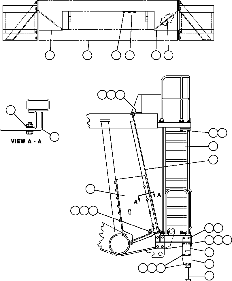 Dump Trucks Komatsu / AFE32-BW 830E S/N 32269              CYPRUS STARFIRE(AFE32-BW) / DIAGONAL LADDER INSTL - 2(014 : 40689)