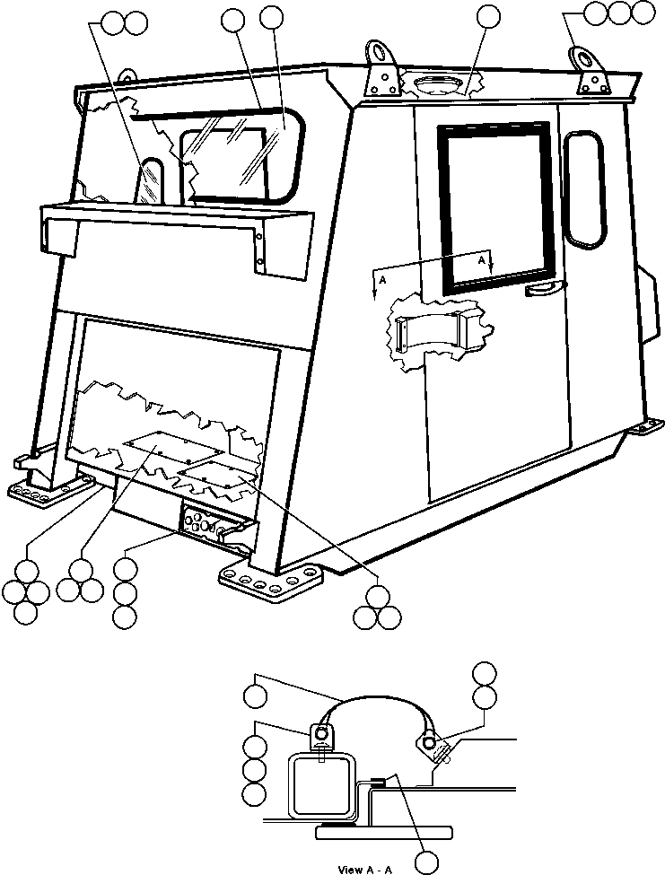 Dump Trucks Komatsu / AFE32-BW 830E S/N 32269              CYPRUS STARFIRE(AFE32-BW) / CAB ASSEMBLY - 1(138 : 40620)