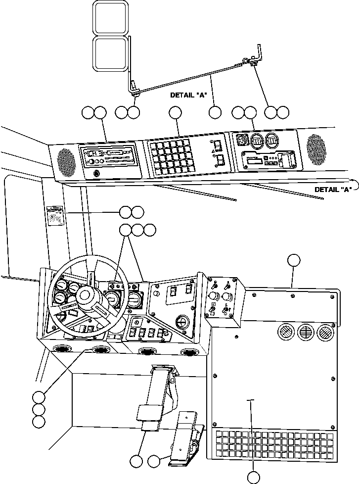 Dump Trucks Komatsu / AFE32-BW 830E S/N 32269              CYPRUS STARFIRE(AFE32-BW) / OPERATOR CONTROLS & OVERHEAD PANEL(144 : 41271)