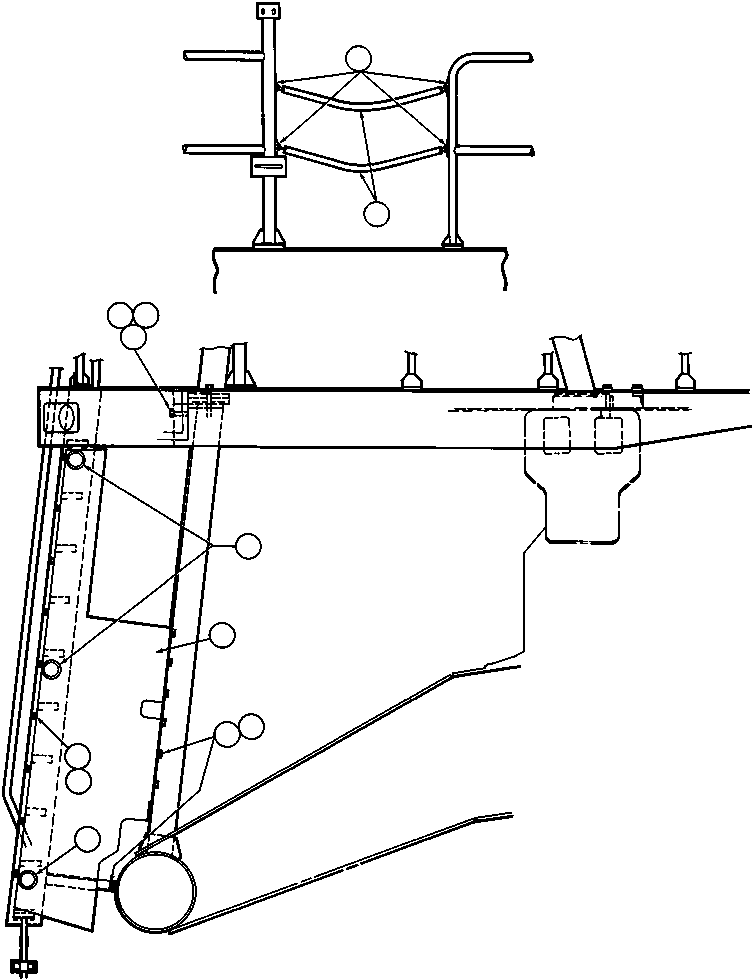 Dump Trucks Komatsu / AFE32-CD 830E                  ELKVIEW(AFE32-CD) / LEFT DECK, HANDRAIL & LADDER - 1(016 : 40113)