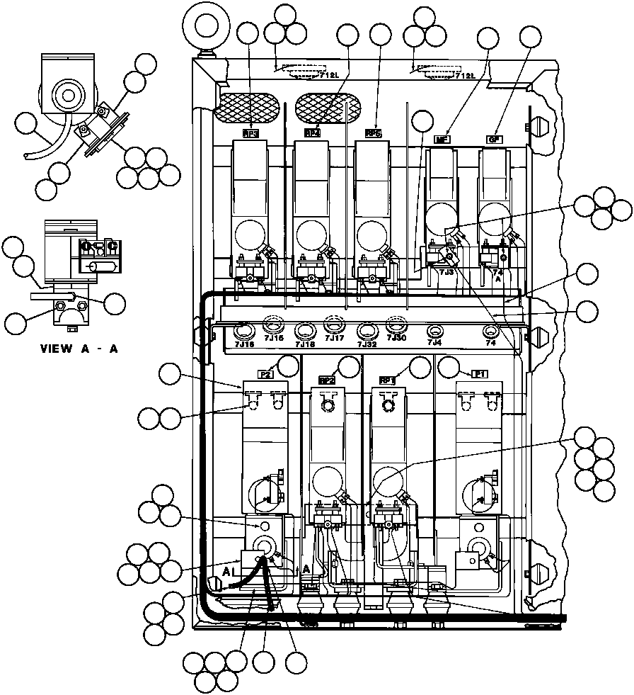 Dump Trucks Komatsu / AFE32-CD 830E                  ELKVIEW(AFE32-CD) / CONTROL CABINET WIRING - 3(220 : 40900)