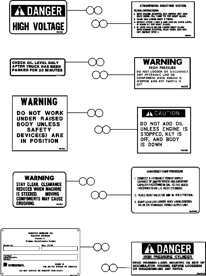 Dump Trucks Komatsu / AFE32-CE 830E S/N 32326-32328   WESTERN COLLERIES(AFE32-CE) / DECAL & WARNINGS(002 : 40844)
