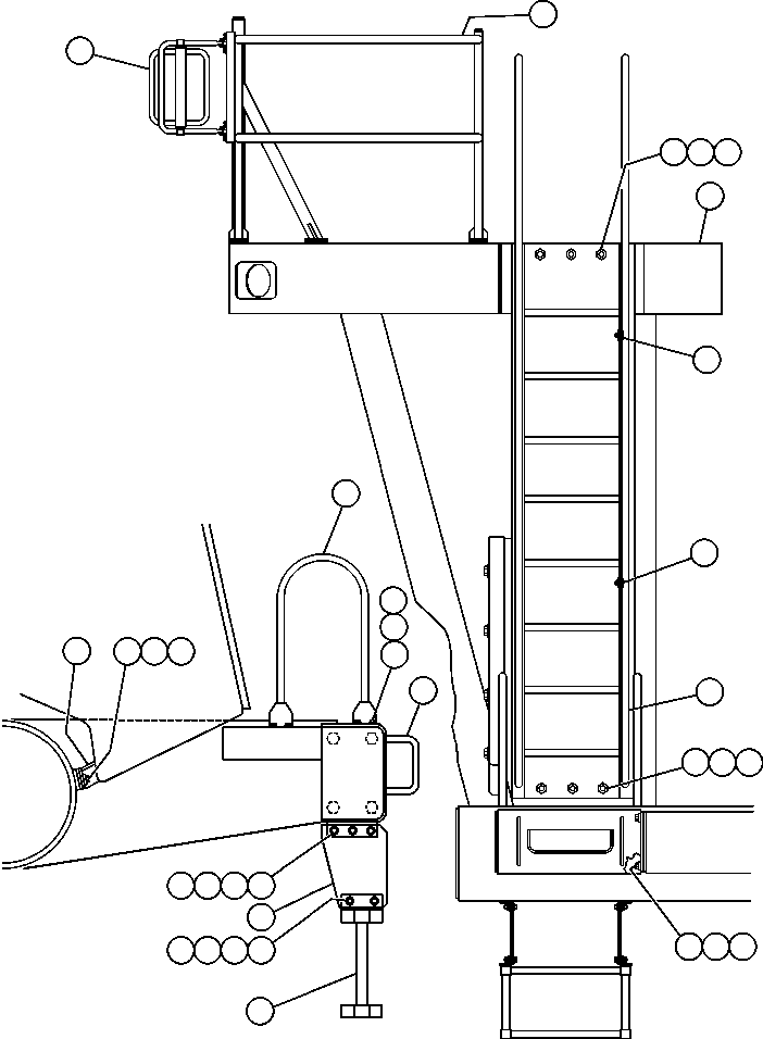 Dump Trucks Komatsu / AFE32-CE 830E S/N 32326-32328   WESTERN COLLERIES(AFE32-CE) / RIGHT DECK, HANDRAIL & LADDER(012 : 40796)