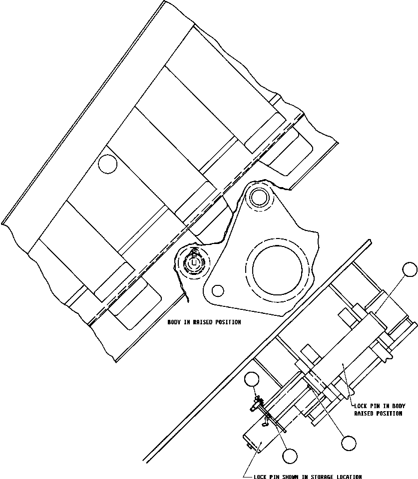 Dump Trucks Komatsu / AFE32-CE 830E S/N 32326-32328   WESTERN COLLERIES(AFE32-CE) / BODY-UP LOCK PIN INSTL(178 : 14542)