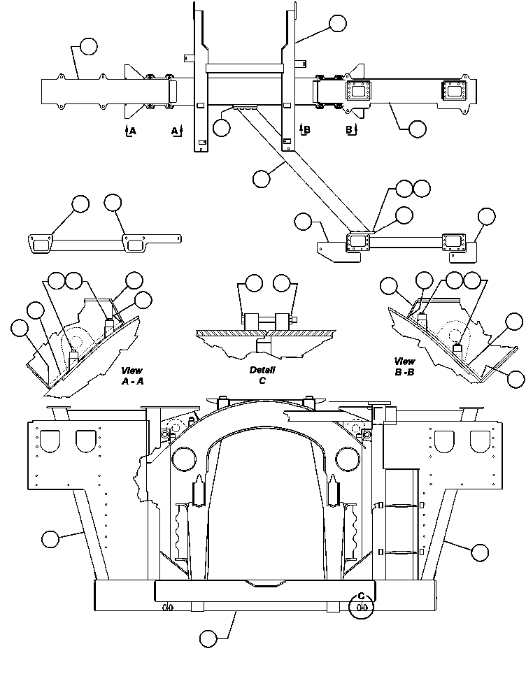 Dump Trucks Komatsu / AFE32-DG 830E                GREENHILLS(AFE32-DG) / FRAME & UPRIGHTS(008 : 41046)