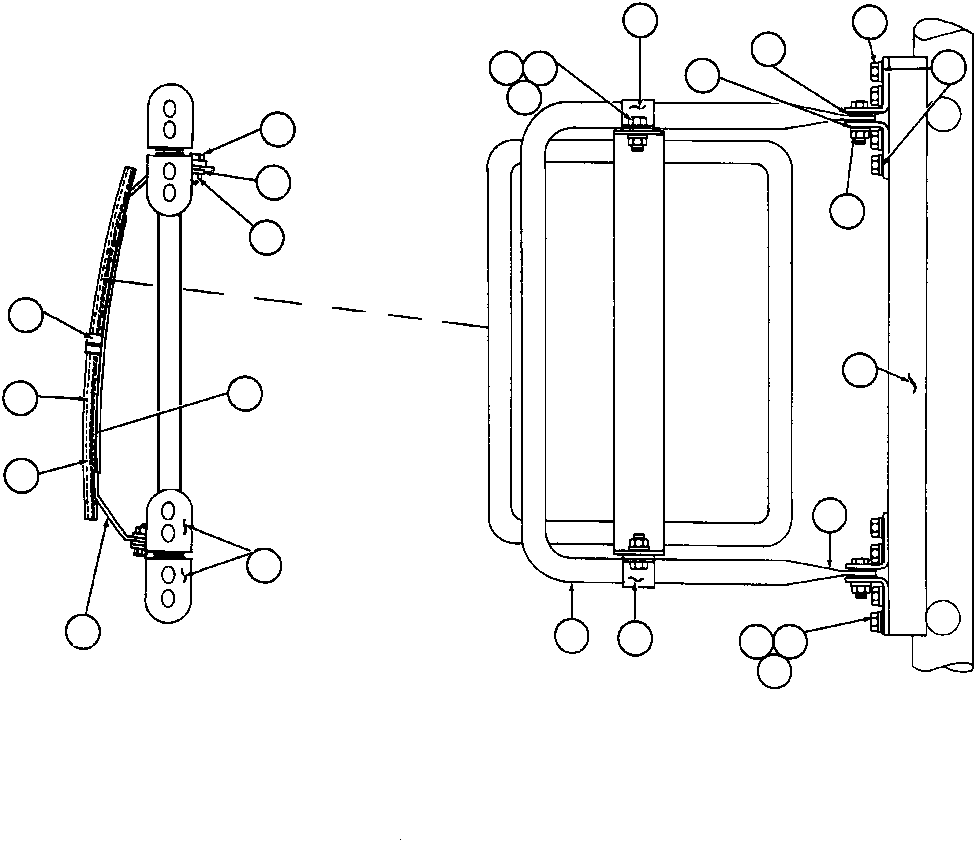 Dump Trucks Komatsu / AFE32-DG 830E                GREENHILLS(AFE32-DG) / R.H. CONVEX MIRROR INSTL(018 : 40241)