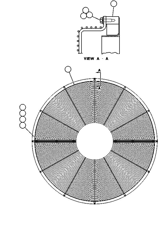Dump Trucks Komatsu / AFE32-DG 830E                GREENHILLS(AFE32-DG) / FAN GUARD(036 : 40687)