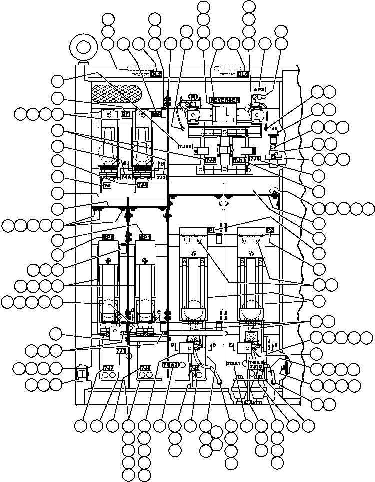 Dump Trucks Komatsu / AFE32-DS 830E S/N 32546 & 32553-32557  R.W. MILLER(AFE32-DS) / CONTROL CABINET ASSM - 3(242 : 40785)