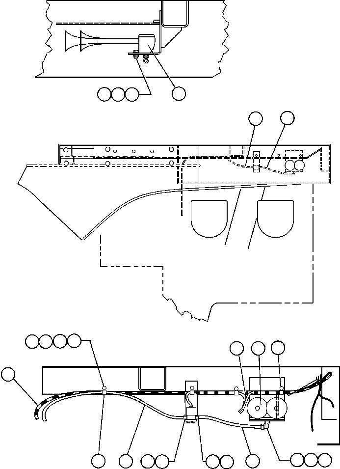 Dump Trucks Komatsu / AFE32-DS 830E S/N 32546 & 32553-32557  R.W. MILLER(AFE32-DS) / HORN INSTL(328 : 41061)