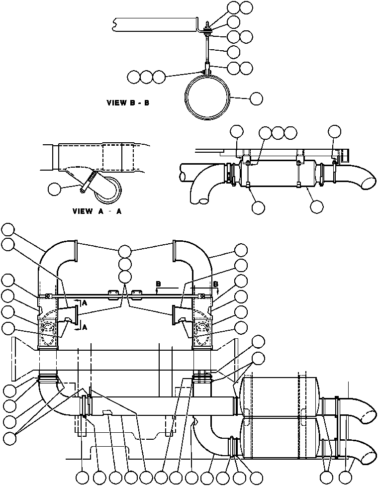 Dump Trucks Komatsu / AFE32-DT 830E S/N 32573               ZALDIVAR(AFE32-DT) / EXHAUST PIPING(050 : 40801)
