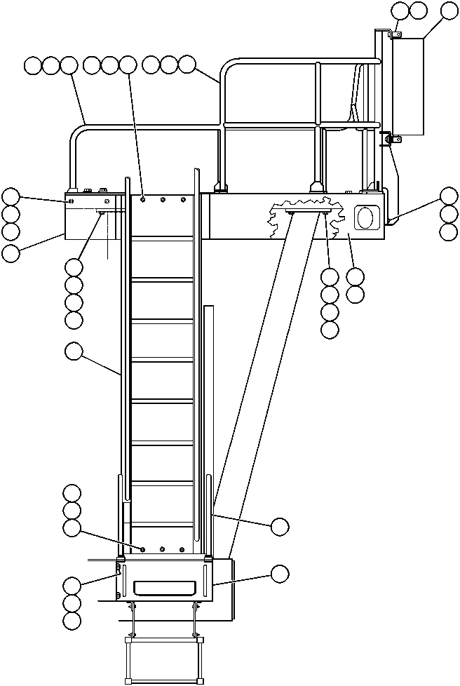 Dump Trucks Komatsu / AFE32-ED 830E                 COLLAHUASI(AFE32-ED) / LEFT DECK, HANDRAILS & LADDER(014 : 41108)