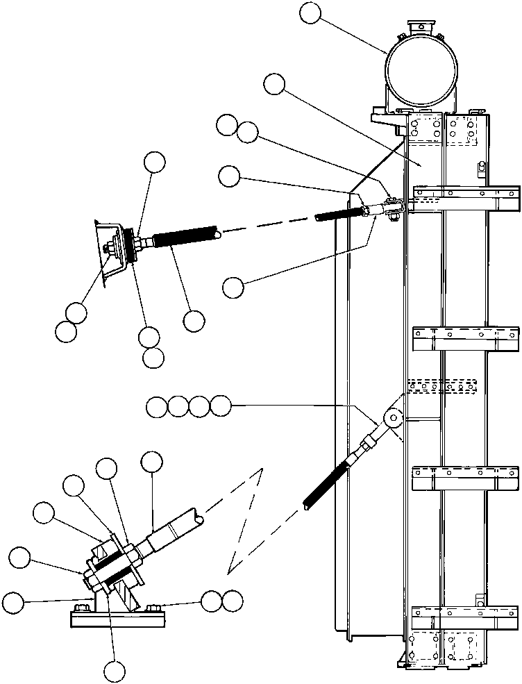 Komatsu parts book diagram for AFE32-ED 830E                 COLLAHUASI: RADIATOR & SURGE TANK INSTL