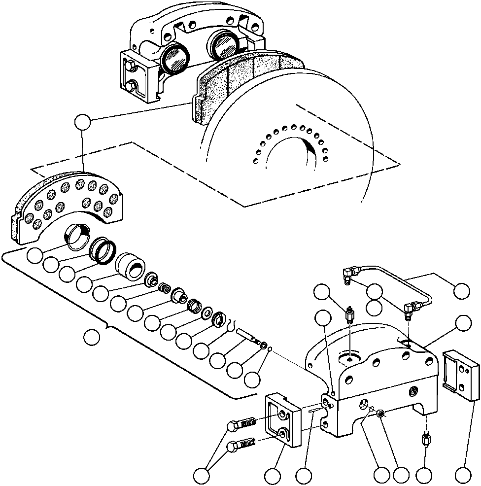Komatsu parts book diagram for AFE32-ED 830E                 COLLAHUASI: REAR DISC BRAKE ASSM (PB8877)