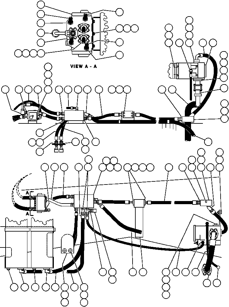 Dump Trucks Komatsu / AFE32-ED 830E                 COLLAHUASI(AFE32-ED) / STEERING SYSTEM PIPING - 1(122 : 41186)
