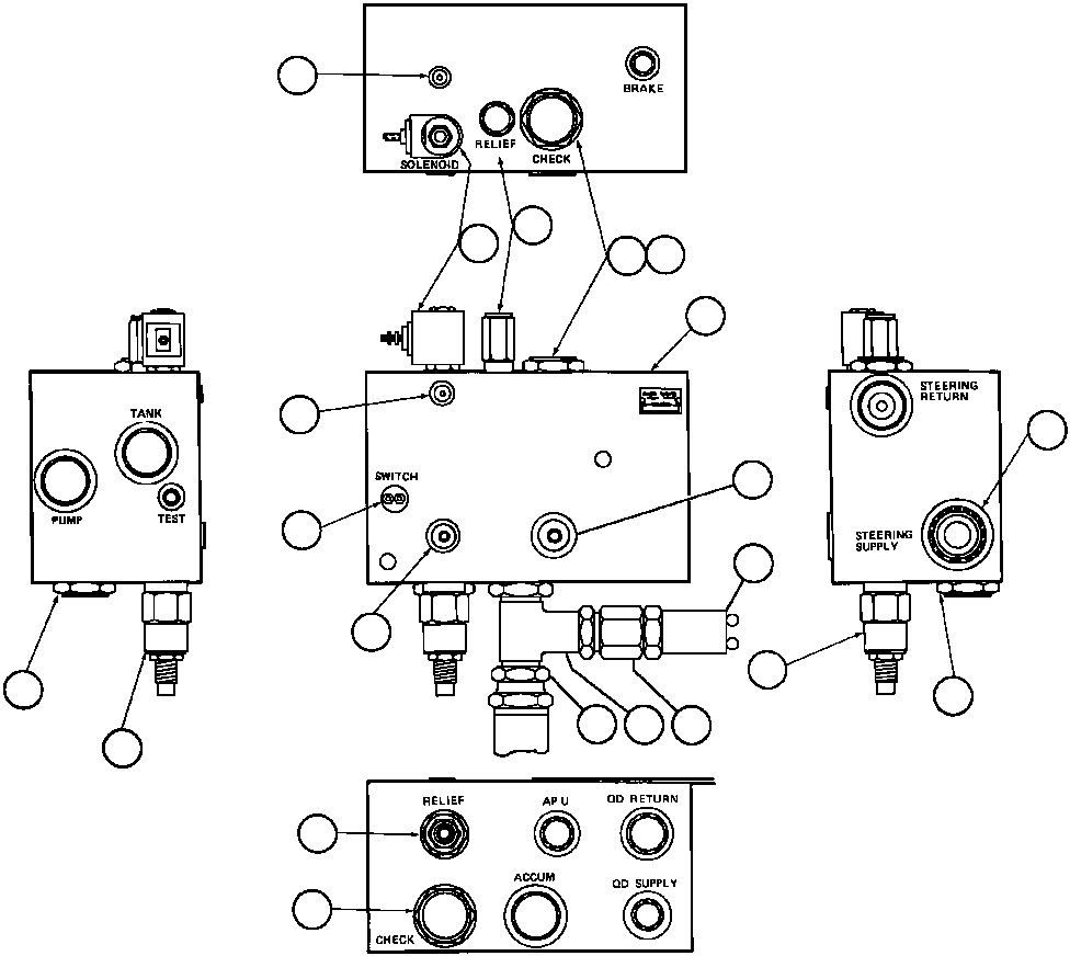 Dump Trucks Komatsu / AFE32-ED 830E                 COLLAHUASI(AFE32-ED) / BLEEDDOWN MANIFOLD VALVE ASSM (PB6923)(128 : 41187)