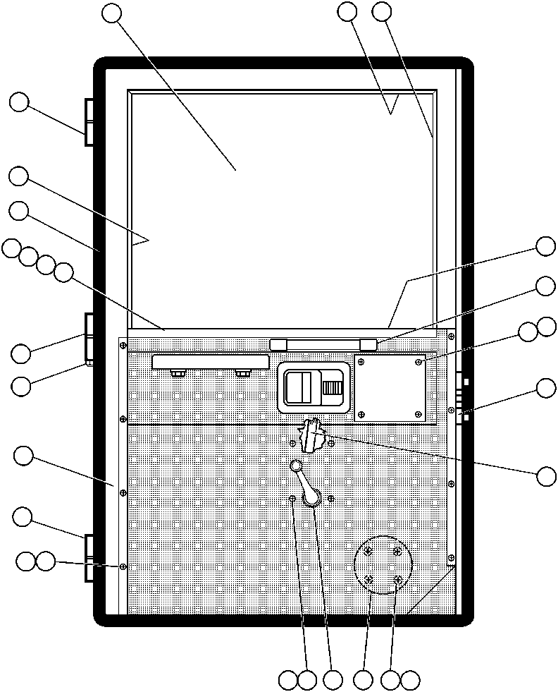 Komatsu parts book diagram for AFE32-ED 830E                 COLLAHUASI: DOOR ASSM - L.H. (BF2300)