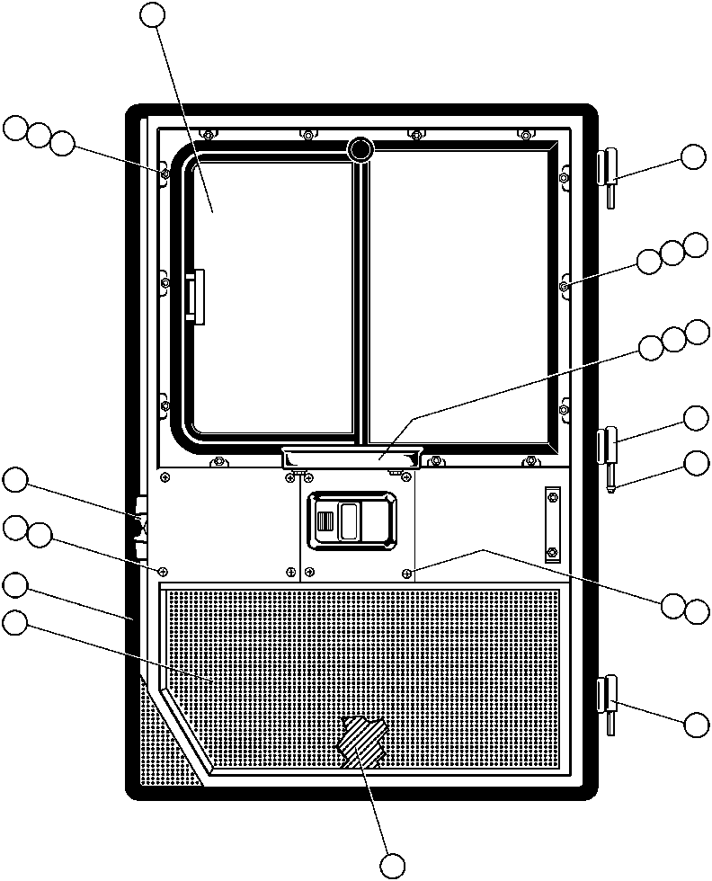 Komatsu parts book diagram for AFE32-ED 830E                 COLLAHUASI: DOOR ASSM - R.H. (VE6684)