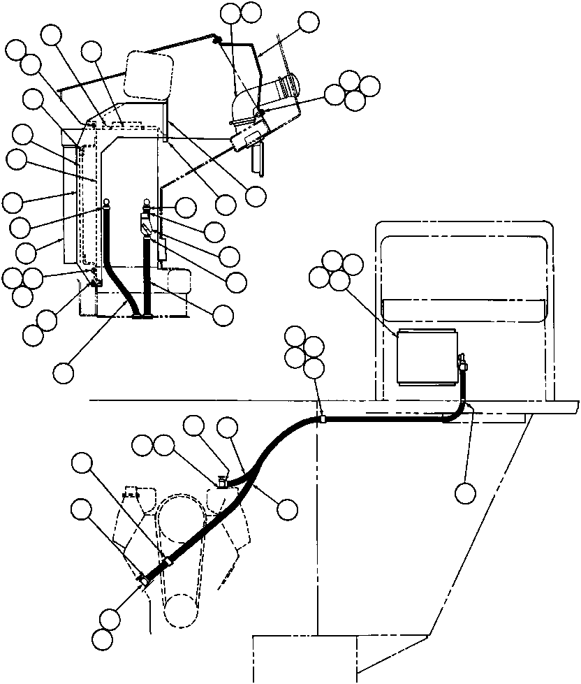 Komatsu parts book diagram for AFE32-ED 830E                 COLLAHUASI: HEATER PIPING & INSTL