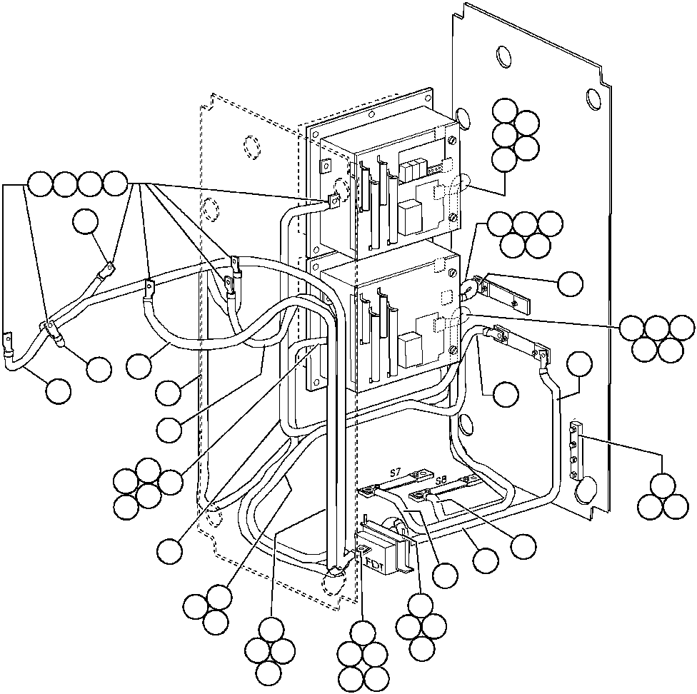 Komatsu parts book diagram for AFE32-ED 830E                 COLLAHUASI: CONTROL CABINET WIRING - 4