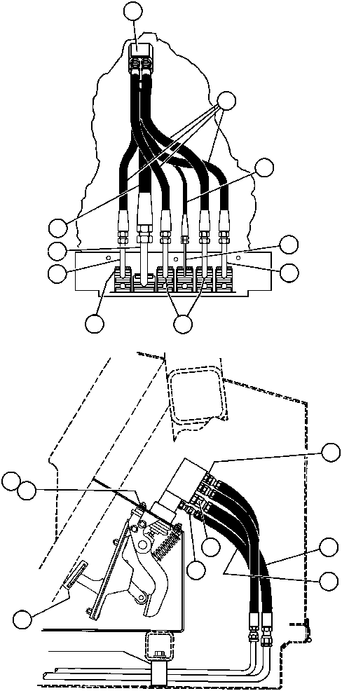 Komatsu parts book diagram for AFE32-ED 830E                 COLLAHUASI: RETARD/BRAKE VALVE PIPING