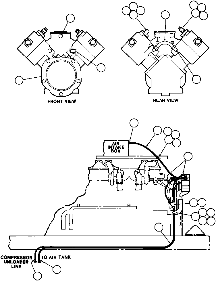 Komatsu parts book diagram for AFE32-ED 830E                 COLLAHUASI: AIR COMPRESSOR PIPING