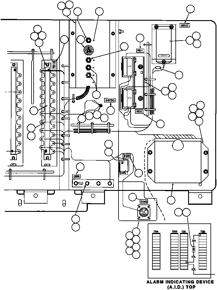 Komatsu parts book diagram for AFE32-ED 830E                 COLLAHUASI: ELECTRICAL COMPARTMENT - 24 VOLT - 1