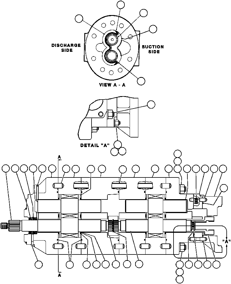 Komatsu parts book diagram for AFE32-ED 830E                 COLLAHUASI: HOIST PUMP ASSM (PB8761)