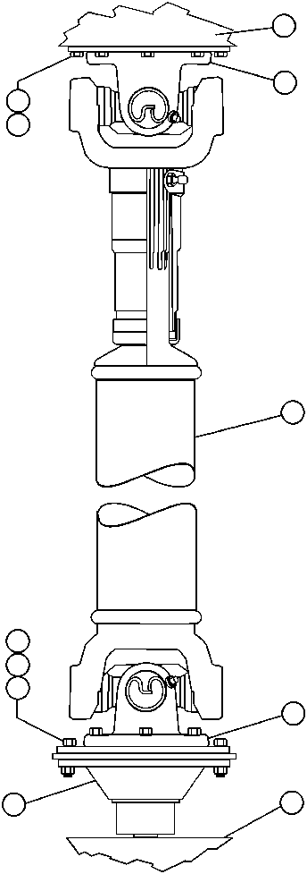 Komatsu parts book diagram for AFE32-ED 830E                 COLLAHUASI: UNIVERSAL JOINT INSTL