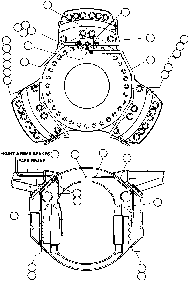 Dump Trucks Komatsu / AFE32-EF 830E  S/N 32663               ZALDIVAR(AFE32-EF) / FRONT BRAKE PIPING(070 : 40118)