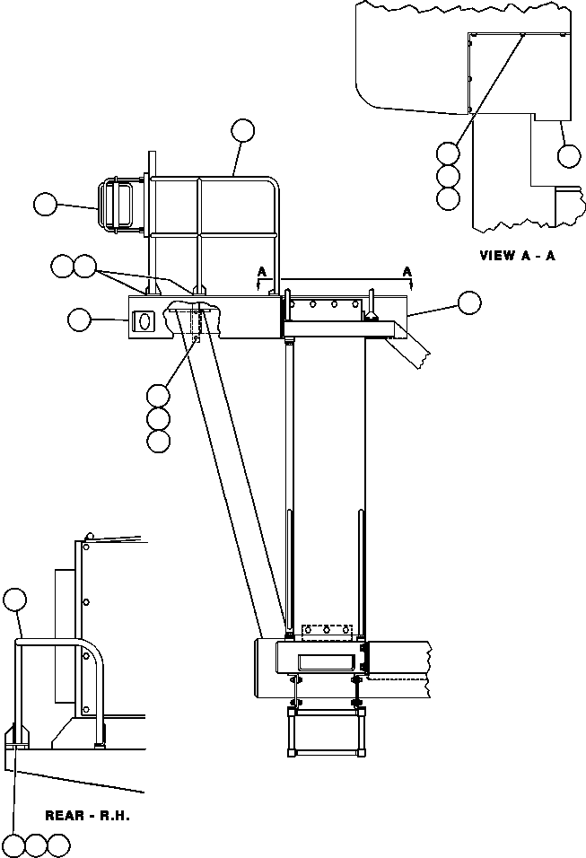 Dump Trucks Komatsu / AFE32-EW 830E S/N 32753 & 32757 BHP ROBINSON(AFE32-EW) / RIGHT DECK & HANDRAILS(010 : 40489)