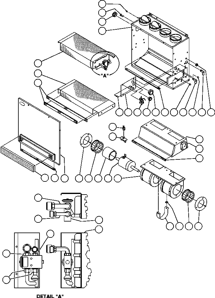 Komatsu parts book diagram for AFE32-EZ 830E                 COLLAHUASI: HEATER/AIR CONDITIONER (PB8386/PB8388)