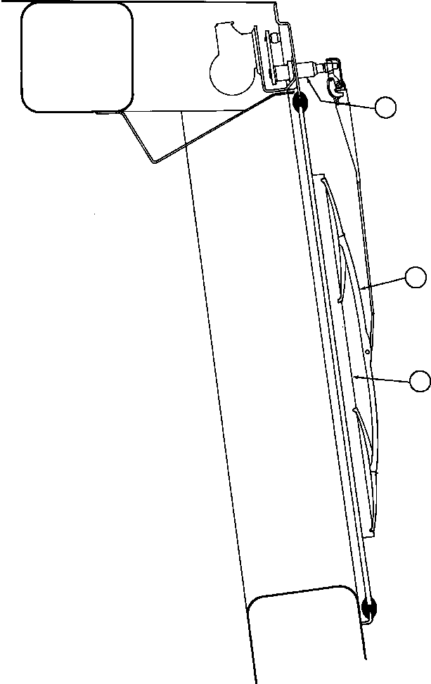Komatsu parts book diagram for AFE32-EZ 830E                 COLLAHUASI: WINDSHIELD WIPER INSTALLATION