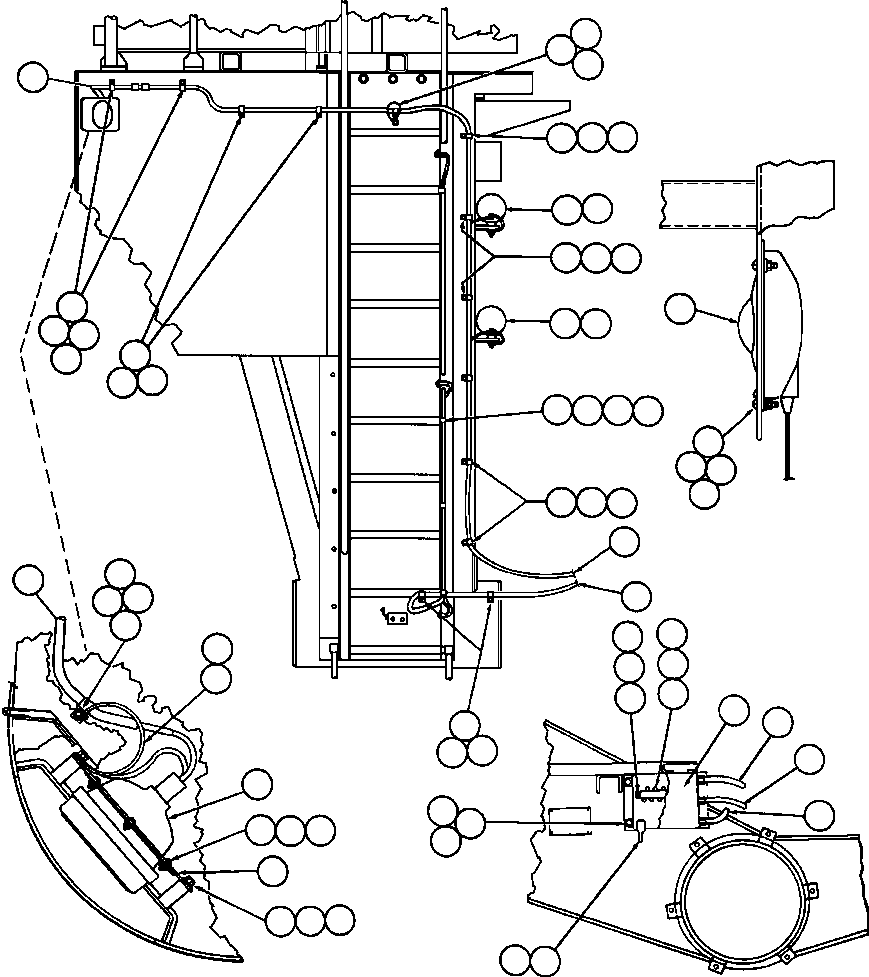 Komatsu parts book diagram for AFE32-EZ 830E                 COLLAHUASI: RIGHT UPRIGHT ELECTRICAL GROUP