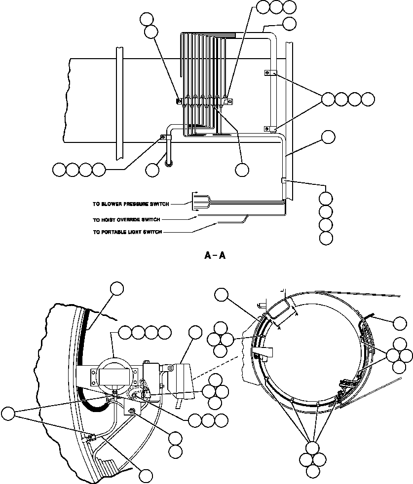 Komatsu parts book diagram for AFE32-EZ 830E                 COLLAHUASI: AXLE HOUSING ELECTRICAL GROUP
