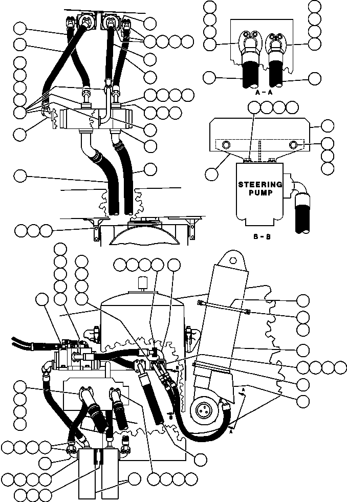 Komatsu parts book diagram for AFE32-EZ 830E                 COLLAHUASI: HOIST SYSTEM PIPING